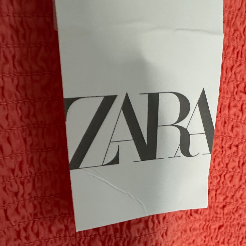 Zara Coral Dress size large - Picture 2 of 12